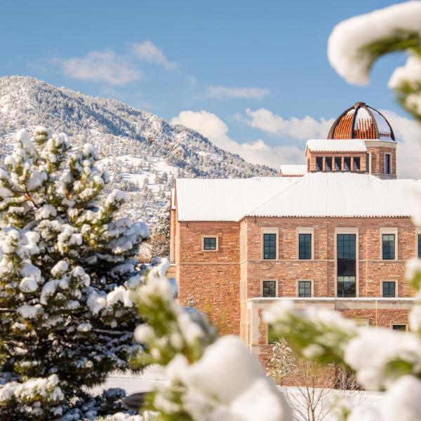 Snowy campus on Monday. Photo by Patrick Wine.