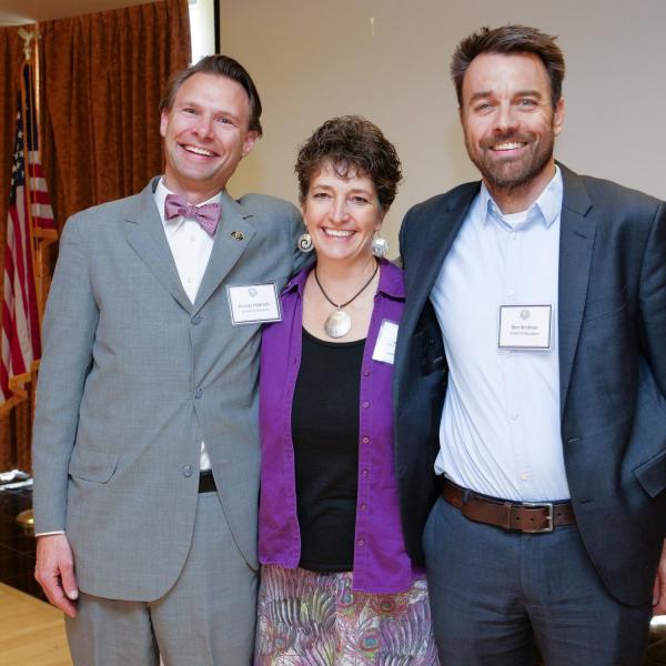 Roudy Hildreth, award recipient Karen Ramirez and Ben Kirshner