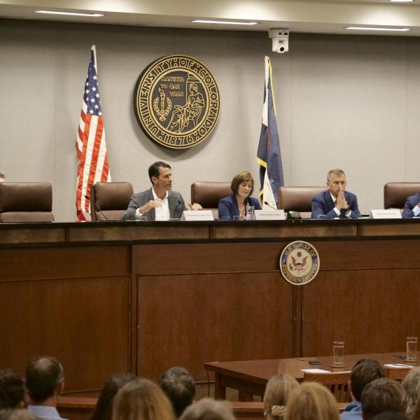 The House Select Committee on the Climate Crisis hearing at the University of Colorado Boulder. (Photo by Casey A. Cass/University of Colorado)