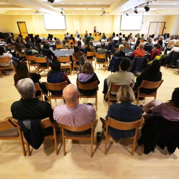 A packed crowd took part in the “DACA at the Supreme Court: The Future of Undocumented Students in America” session at the 2019 Diversity and Inclusion Summit at CU Boulder. (Photo by Casey A. Cass/University of Colorado)