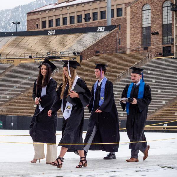 Graduation Appreciation Days photo-ops in and around Folsom Field at CU Boulder. (Photo by Patrick Campbell/University of Colorado)