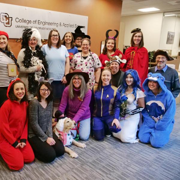 Costumes were plentiful at the College of Engineering and Applied Science during Halloween this year. (Photo by Casey Cass/University of Colorado)