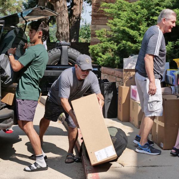 The 2021 Fall Move-In week at CU Boulder. (Photo by Casey A. Cass/University of Colorado)