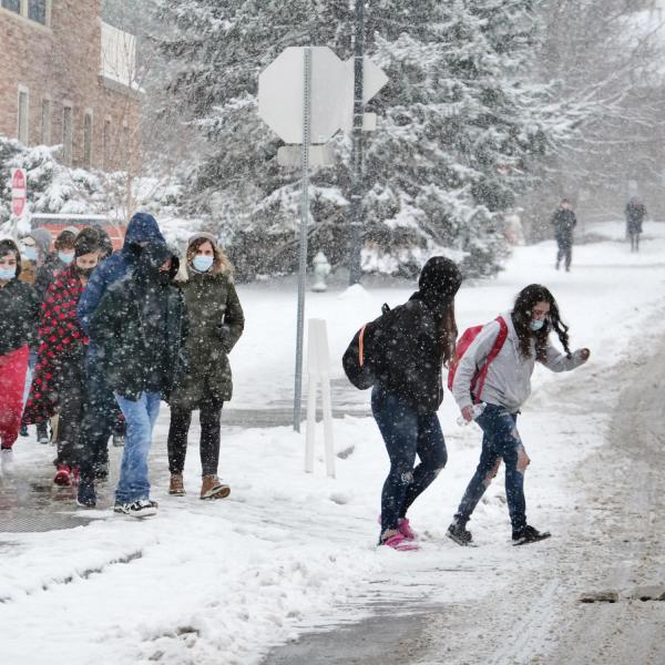 Snow on campus. Photo by Casey A. Cass.