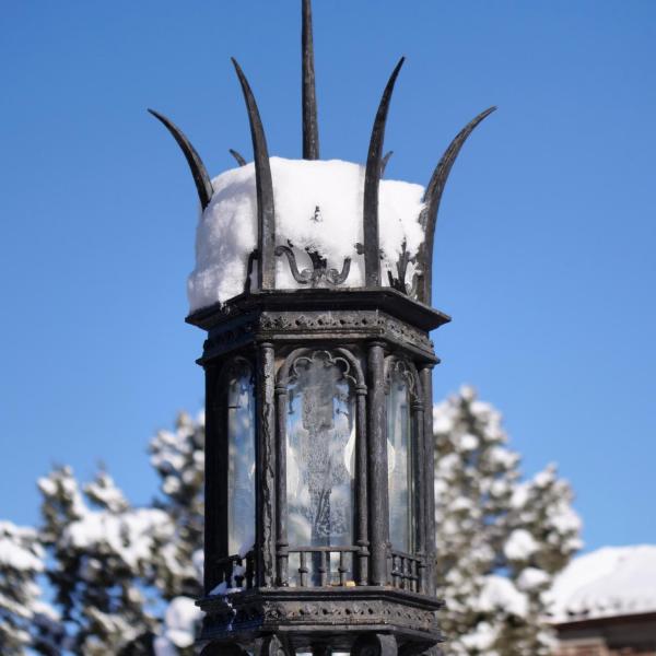 Snowy campus on Monday. Photo by Casey A. Cass.