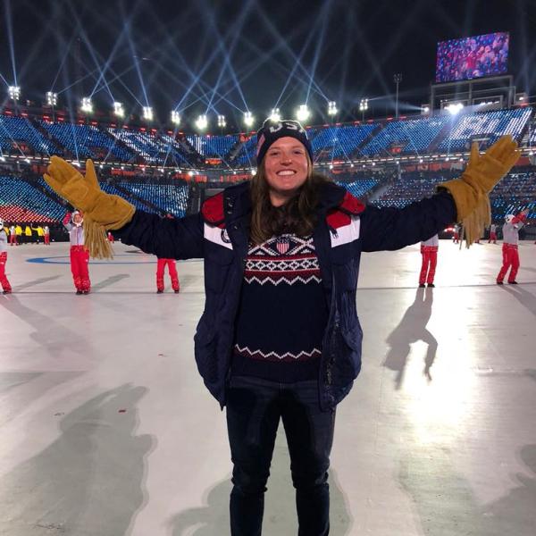 From Arielle Gold on Facebook: "2nd opening ceremonies of my life, and this one was even sweeter than the first. Humbled and grateful to be a member of the best-dressed Team USA to date."