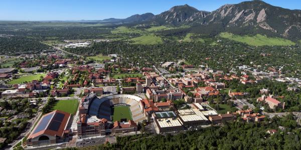 Aerial of CU Boulder Campus