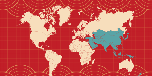 World map highlighting Asia