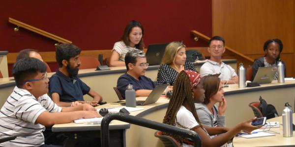 International students in classroom at CU Boulder