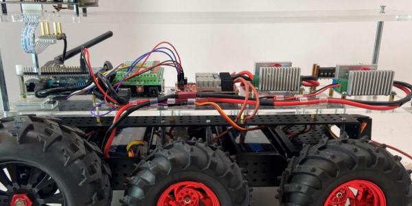 A robot that monitors lightning conditions for wind turbines