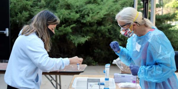 saliva testing on campus