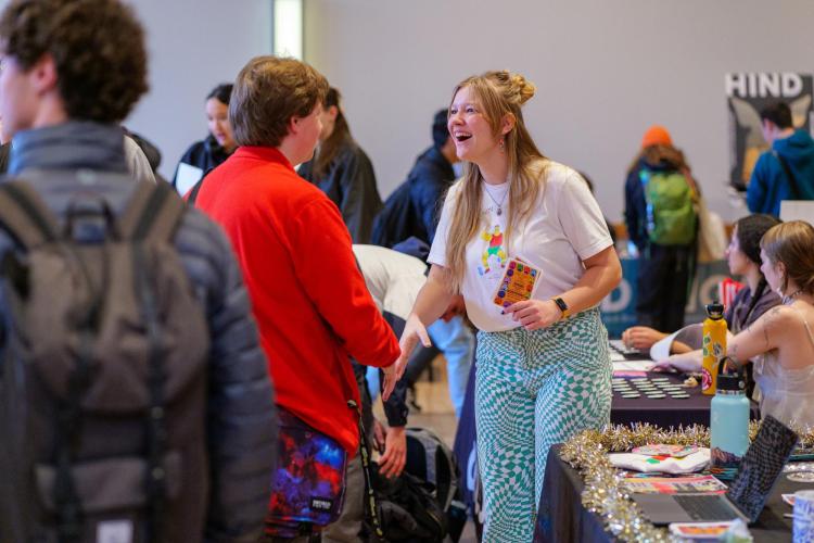 Students at the spring Be Involved Fair