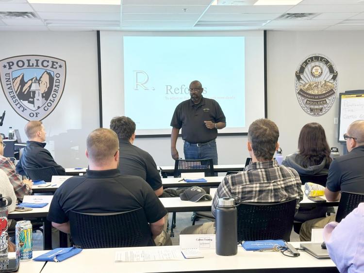 Tyrone Campbell leads CallBox Training in a classroom