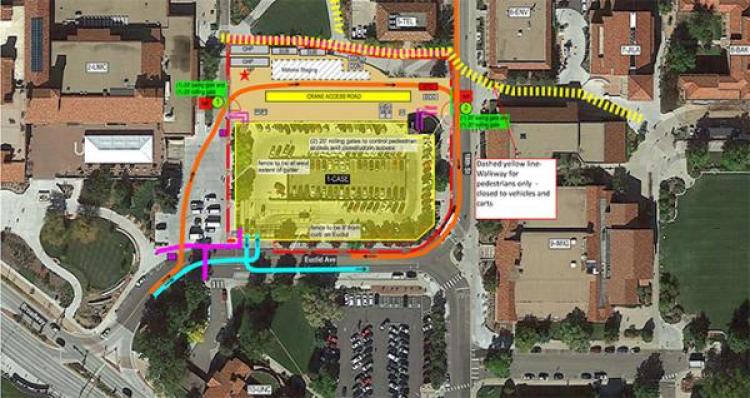 Map of CASE construction at Euclid AutoPark logistics and impacts