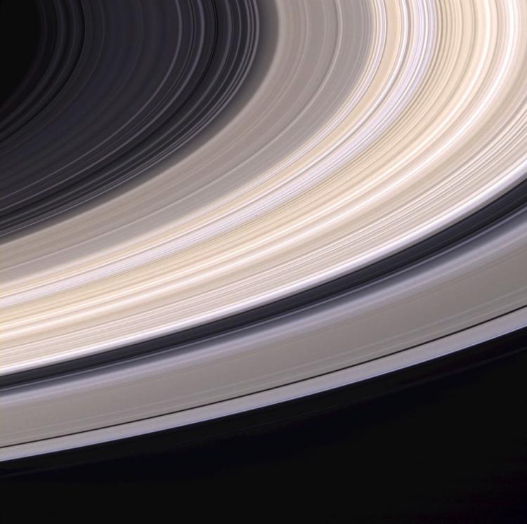 Saturn's rings in color