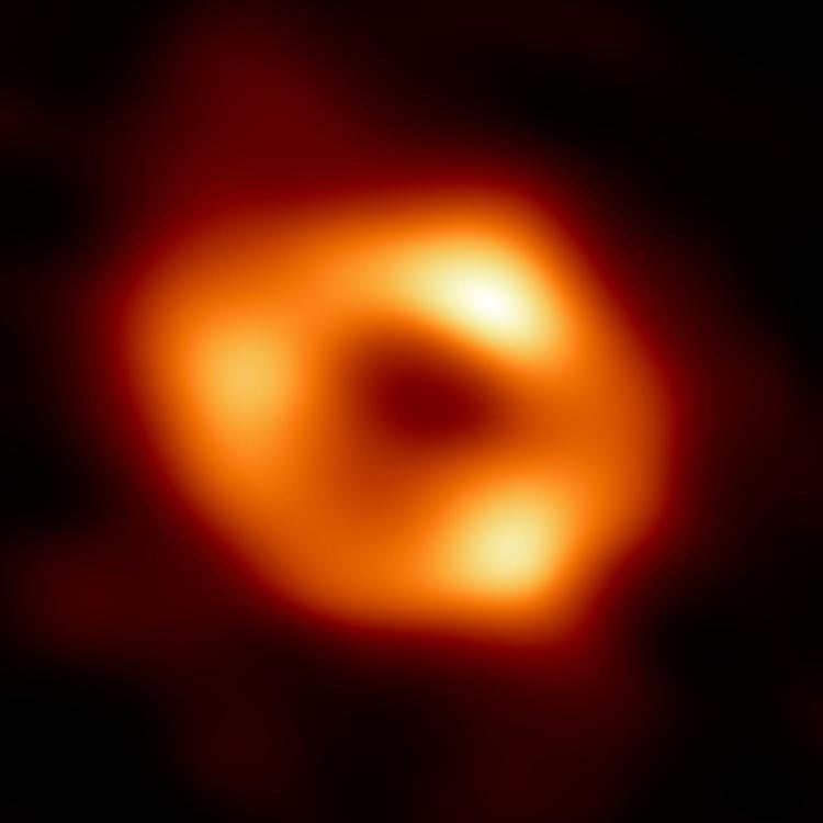 A ring of light circles a black hole