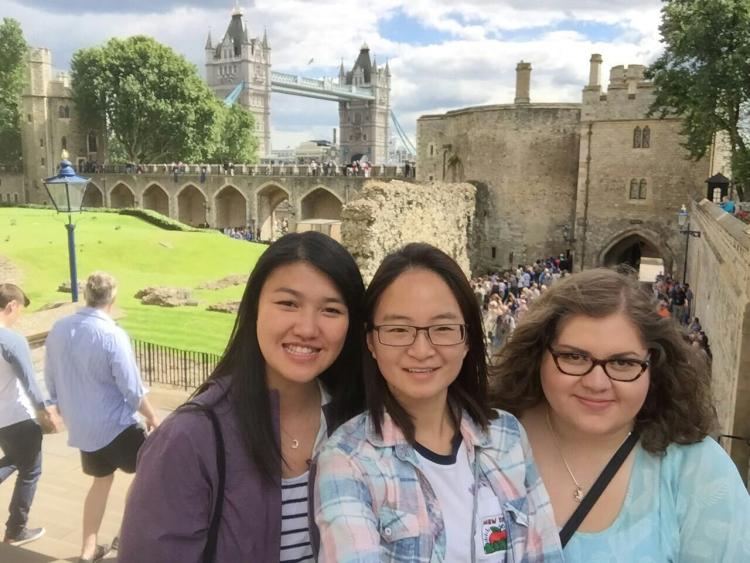 Students studying abroad in London, England, 2016