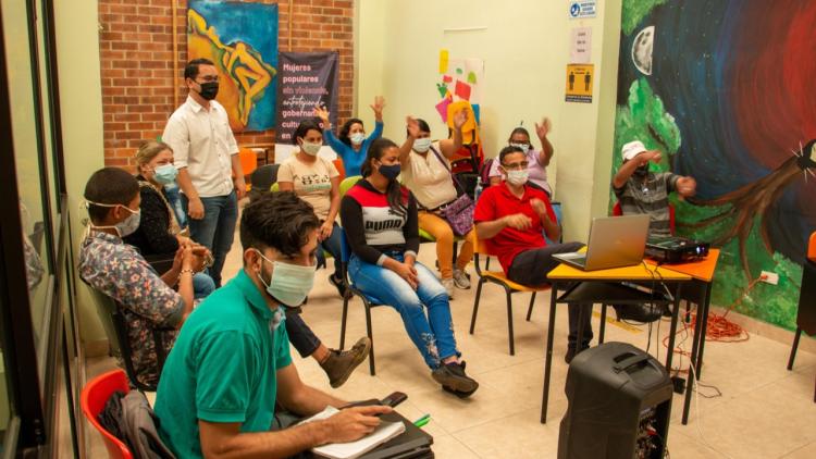 Scene from communities in Medellín, Colombia