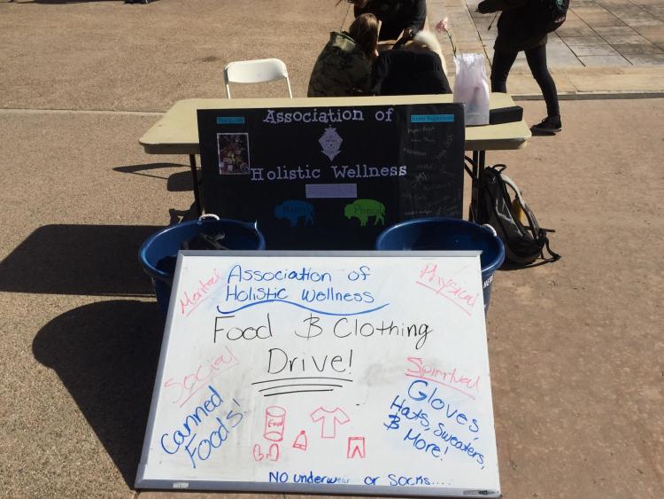 Food and clothing drive on campus