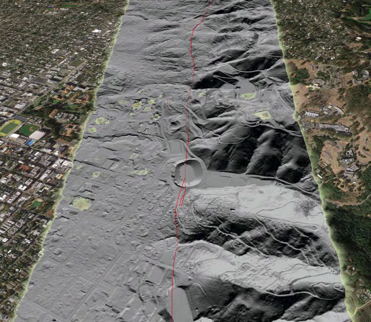 Graphic of Hayward Fault