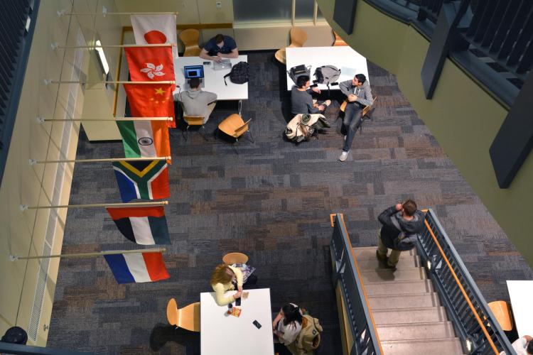 Students studying in the Leeds School of Business