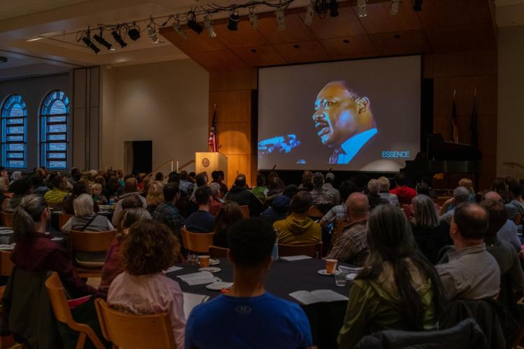 A scene from the 2020 Martin Luther King Day celebration at CU Boulder