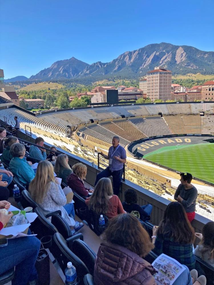 Lunch with a scientist session at Folsom Field 