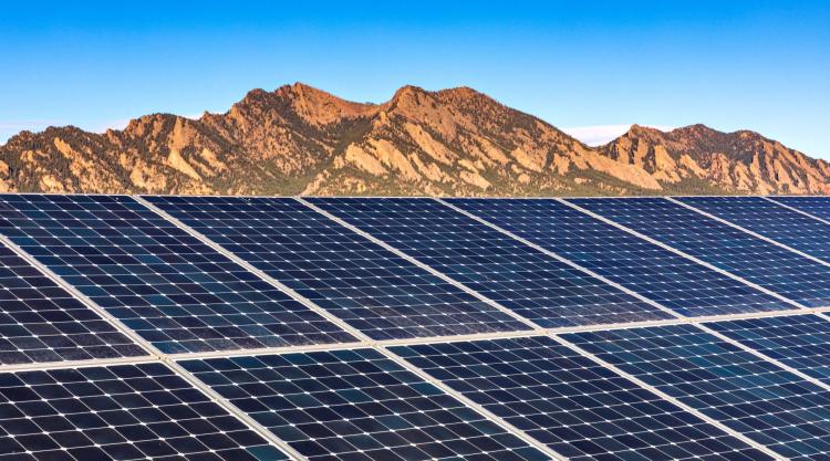 Solar panels near Boulder