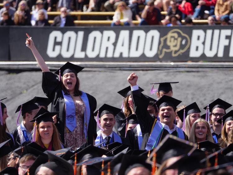 Get a timelapse view of commencement CU Boulder Today University