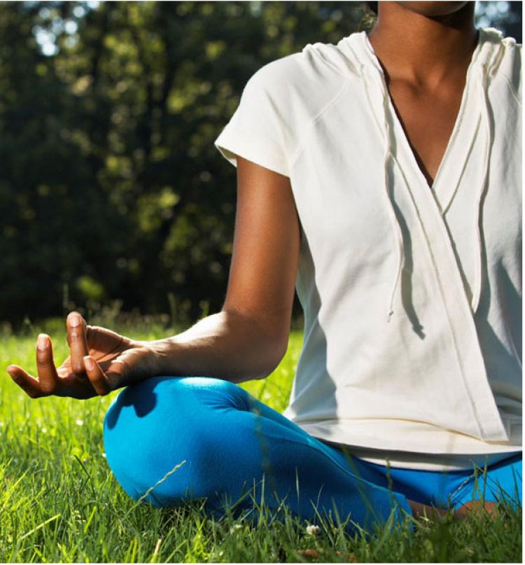 woman meditating