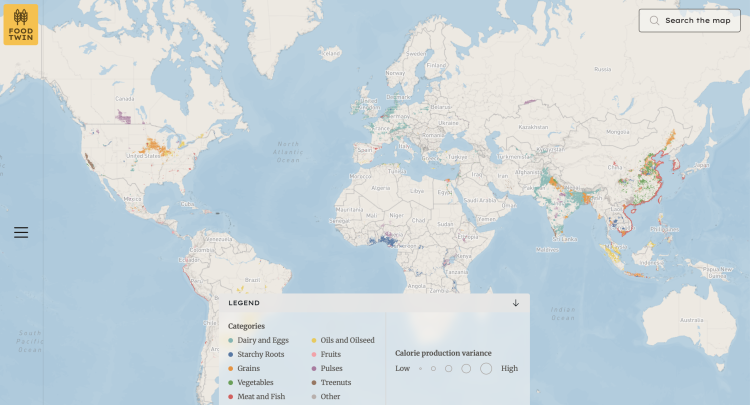 Global food twin map