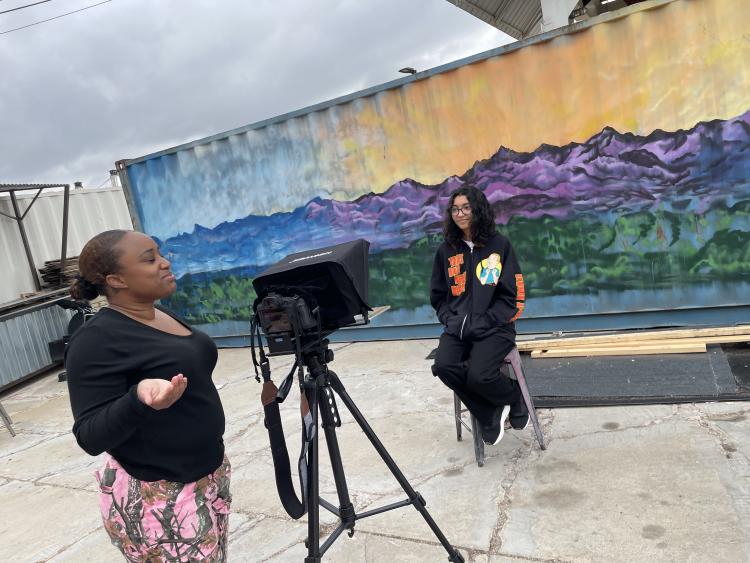 Two Game Changers working on a film