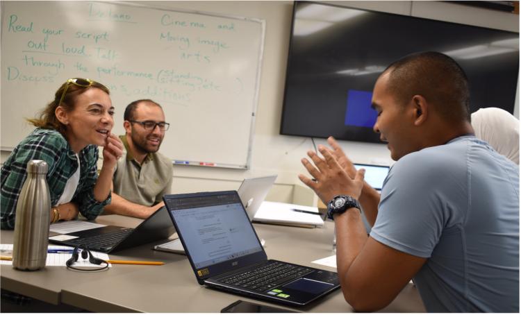 instructors and students in the International English Center