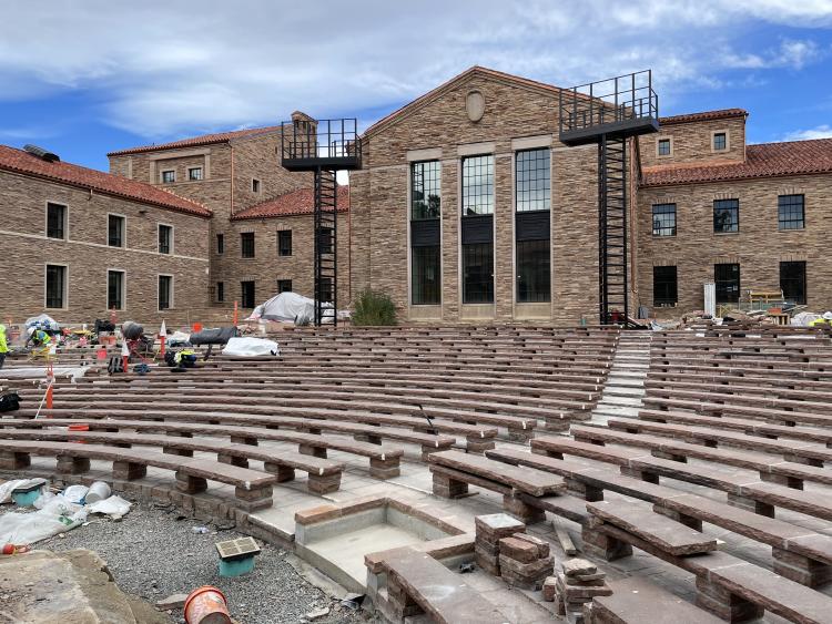 Mary Rippon Outdoor Theatre during renovations