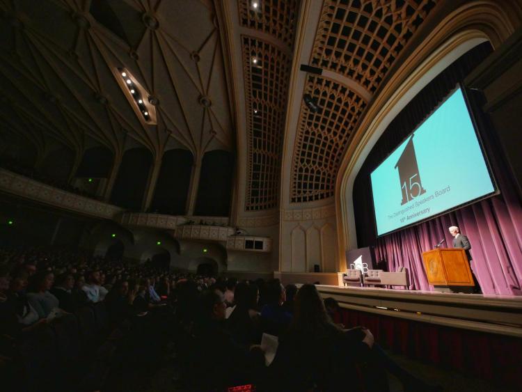 Anderson Cooper speaks on campus. Photo by Glenn Asakawa.