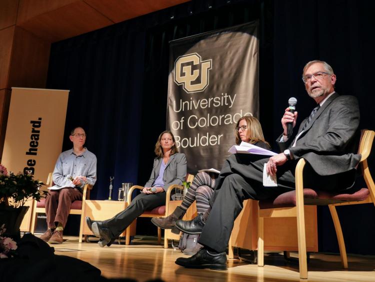 Vice Provost Jeff Cox moderates the Academic Futures panel.