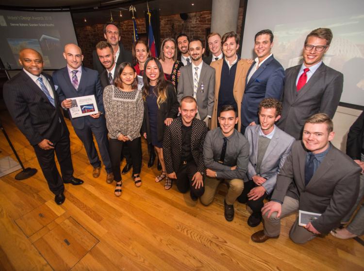 Student team at the 2018 Mayor’s Design Award ceremony