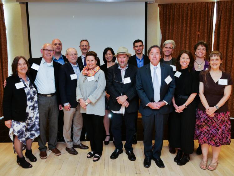 People pose for a photo at the BFA Excellence Awards ceremony in 2018