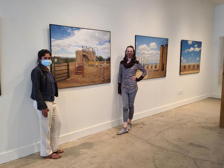 Denise Fernandes and Shelby McAuliffe in their exhibit