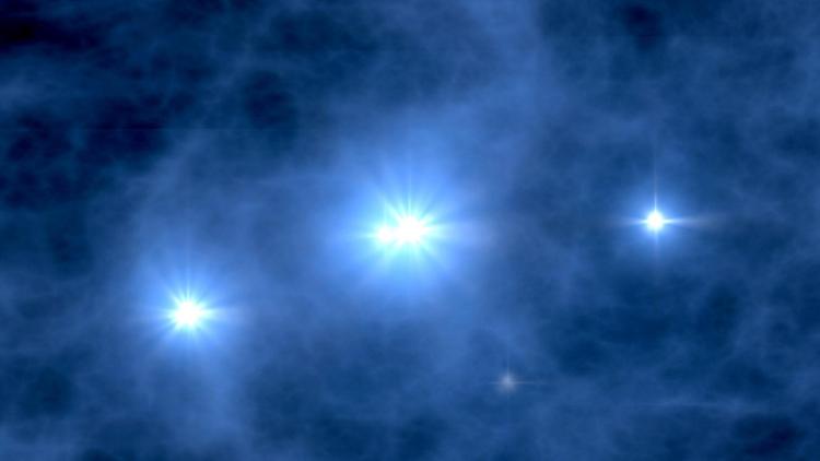 Artist's depiction of the universe's first stars.
