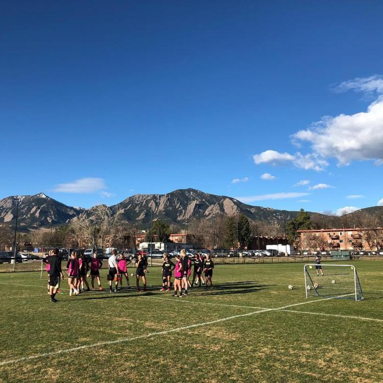 From @cubuffssoccer Instagram | Is there a better place to play soccer than CU Boulder?