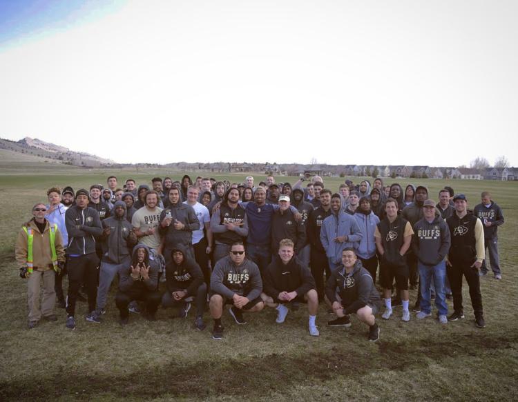 @runralphierun Instagram | Buffs were in full force yesterday helping out in the Boulder community.