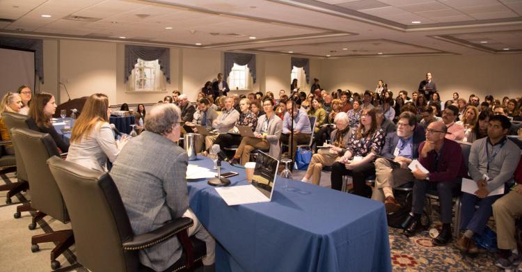 Participants at the science writers conference in 2019