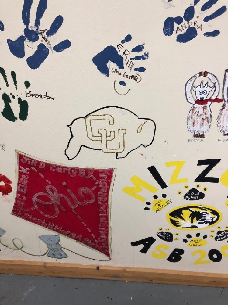 Minnesota | CU Buff drawing from 10 years ago spotted on a Camp One Heartland wall.