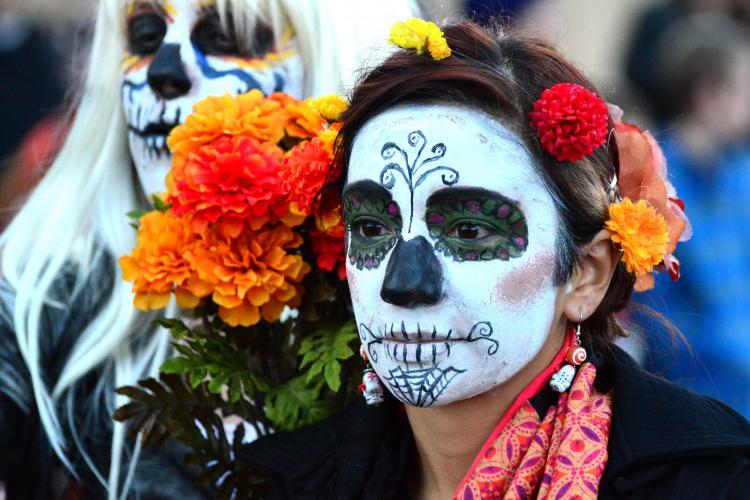 Dia de los Muertos Marigold Parade in Albuquerque, New Mexico