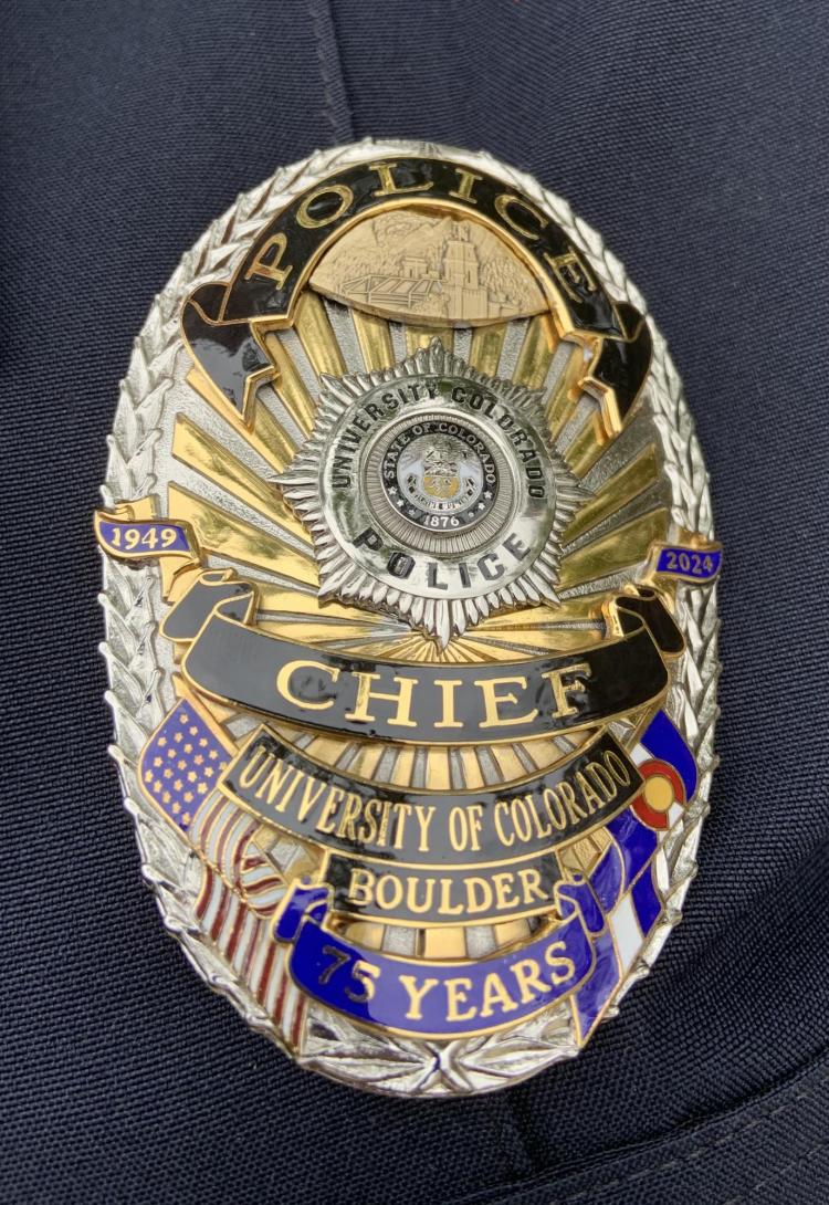 75th anniversary police chief badge