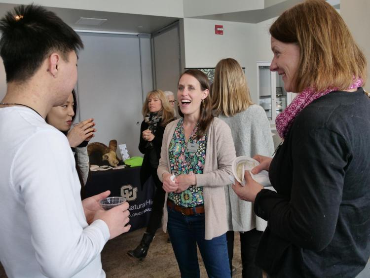 Faculty chat at a RIO workshop