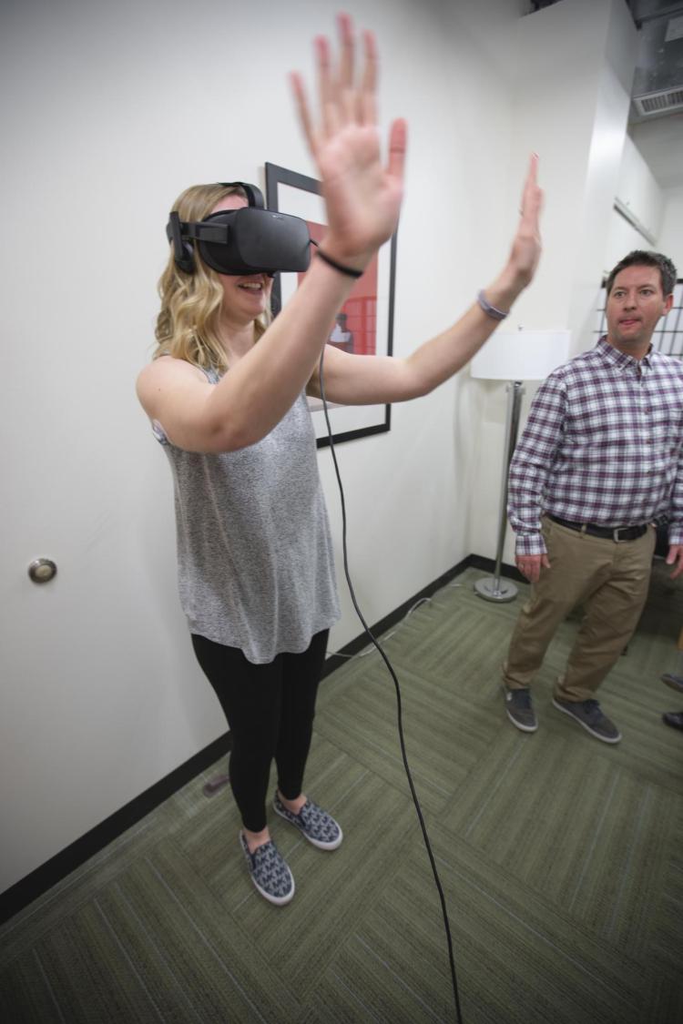 Person testing out new virtual reality therapy