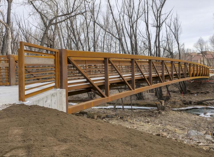 The new East Campus pedestrian bridge
