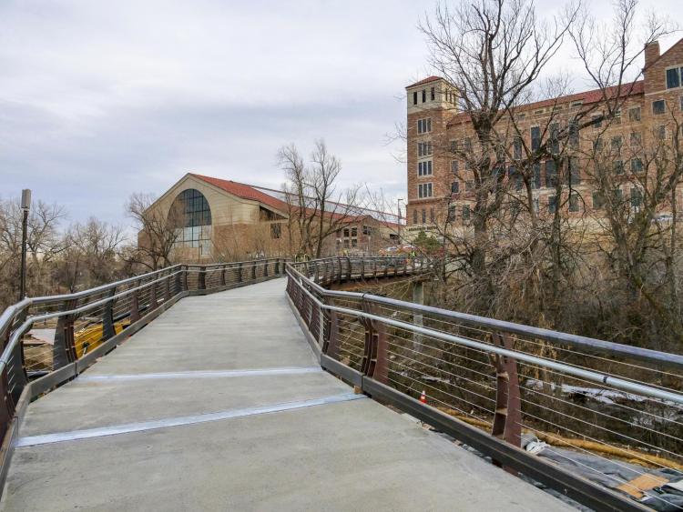 The new Main Campus pedestrian bridge
